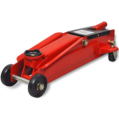 vidaXL Sollevatore idraulico cric martinetto a carrello per pavimento 3 T per auto