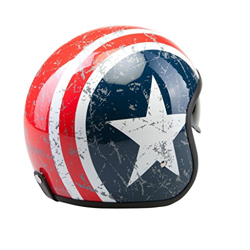 Viper rs-v06 Lone Star America usa stelle e strisce Open Face moto scooter casco