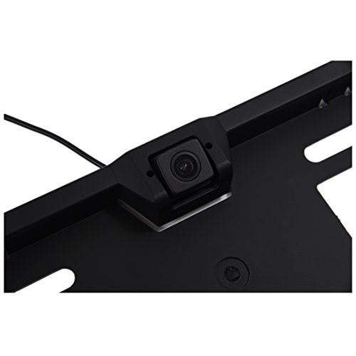 vista posteriore fotocamera - SODIAL(R)Porta targa con Telecamera Wired impermeabile Visione notturna 170 ¡ã auto sistema di telecamere radar di retromarcia targa