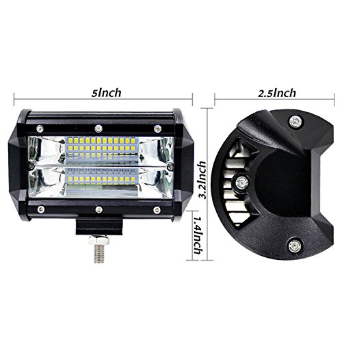 Vococal® -2 PZ 72W LED Lavoro Luce Barra di Guida Luce IP67 per Carrelli Elevatori SUV Auto