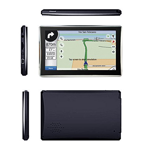 Vococal -7 Pollici LCD Touch Screen 128MB + 8GB GPS per Auto Navigazione Navigatore Satellitare Navigatore GPS con Mappe Precaricate Europe Map