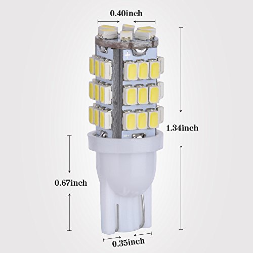 Vogvigo 501 W5 W lampadine LED T10 42-smd 1206 ad alta potenza luce ,168 194 2825 921 LED auto lampadine brillanti, a basso calore, vita più lunga 12 V – Confezione da 20