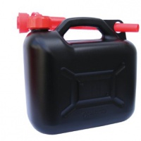 Walser 16375 Tanica per benzina da 5 litri - omologata UN con beccuccio di travaso, nera, rossa