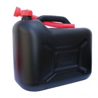 Walser 16375 Tanica per benzina da 5 litri - omologata UN con beccuccio di travaso, nera, rossa