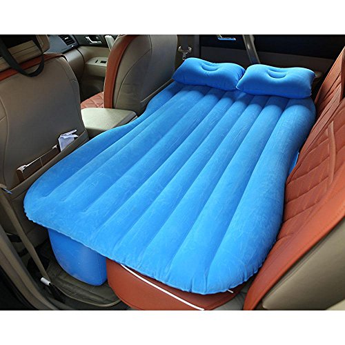 WANGXN Materasso gonfiabile per auto da campeggio per auto in viaggio in auto SUV Sedile posteriore Cuscino esteso con riposo e pompa ad aria e cuscini , no blue