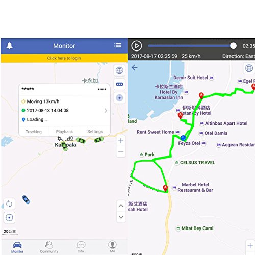 Wanway Small Plug Play Antifurto OBD GPS Tracker Gestione del veicolo con allarme di velocità eccessiva (45.2(L)*25.1(W)*32(H)mm)