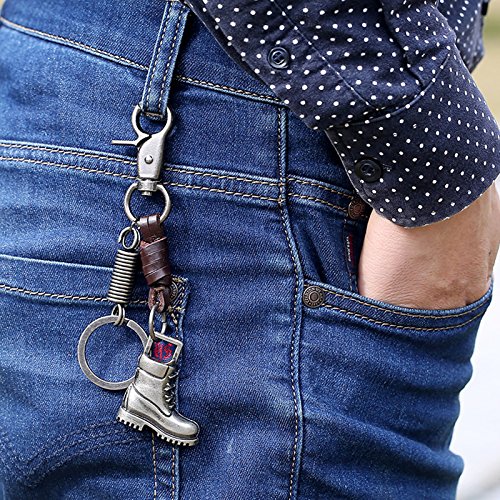 Westeng portachiavi creativo metallo a forma di portachiavi vintage intrecciato pendente borsetta Car Key Chain