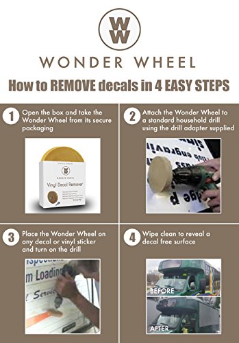 Whizzy Wheel - Ruota in gomma, per rimuovere adesivi in pochi minuti, per auto
