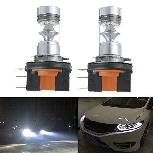 WINOMO LED faro bulbi H15 100W Lampadine per ricambio fari di auto con luce bianca (2pcs)