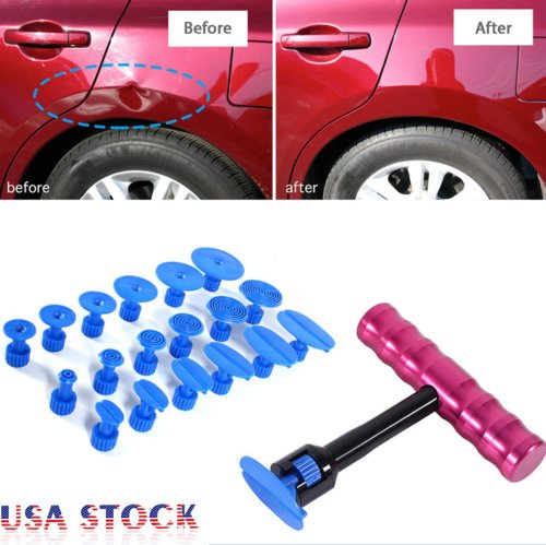 WINOMO SET Riparazione per ammaccature di automobile Ripara ammaccature auto in dimensione diversi con martello (18pcs)