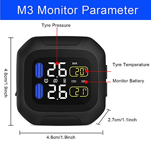 Wisamic TPMS sensore wireless impermeabile moto pneumatico pressione sensore monitor sistema per veicolo