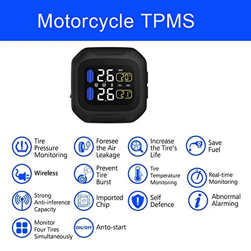 Wisamic TPMS sensore wireless impermeabile moto pneumatico pressione sensore monitor sistema per veicolo