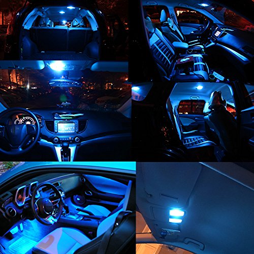 Wljh 11PCS Ice Blue Canbus senza errori auto illuminazione interna a LED pacchetto kit per golf 6 vi GTI MK6 2010 2011 2013 2014