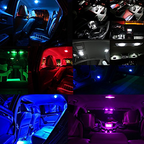 Wljh 28pcs T5 LED auto luce 74 73 2721 lampadine LED Replacemet cruscotto auto LED cruscotto lampadina per E36 E34 E32 E38 E31 m3 Z3 (rosso bianco ghiaccio blu rosa blu giallo verde)