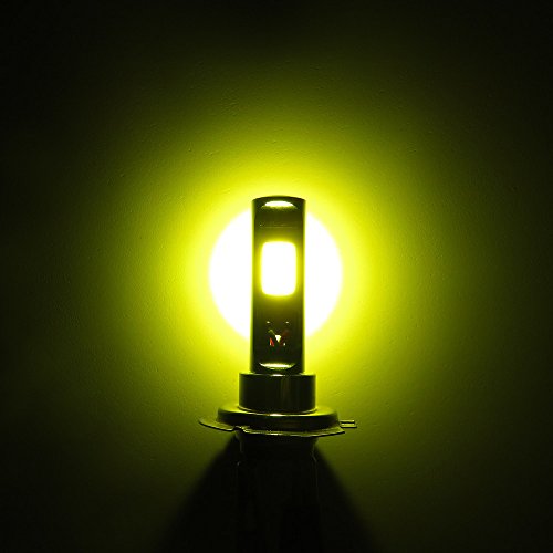 Wljh 2PCS H7 LED Fog Light bulbs estremamente luminoso 650 lumen 30 W COB CREE chips auto guida diurna luce DRL, Plug and Play (oro giallo)