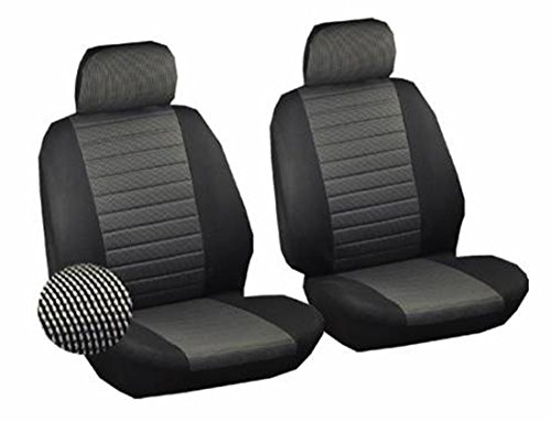 WOLTU 7231-2 Coprisedili Anteriori Universali per Auto Seat Cover Protezione per Sedile di Poliestere Grigio