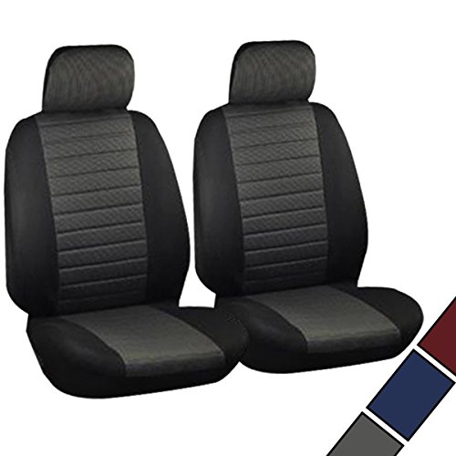 WOLTU 7231-2 Coprisedili Anteriori Universali per Auto Seat Cover Protezione per Sedile di Poliestere Grigio