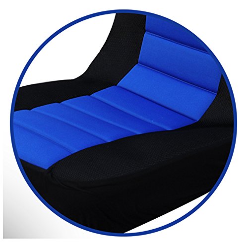 WOLTU AS7256-2 Set Coprisedili Anteriori Auto 2 Posti Seat Cover Protezioni Universali per Macchina Tessuto Poliestere Blu-Nero
