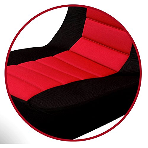 WOLTU AS7257 Coprisedile Anteriore Singolo Universale per Auto Seat Cover Protezione per Sedile di Poliestere Classico Nero/Rosso