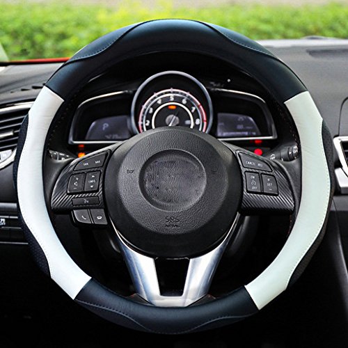 XuanMax Universale Sport Coprivolante Auto Microfibra Pelle Traspirante Massage Veicolo Copri Volante dell