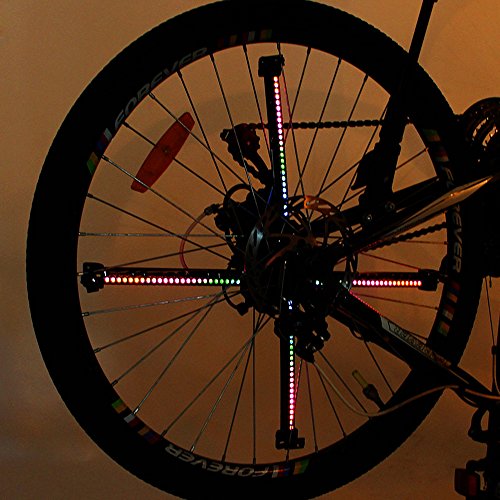 XuanWheel - Luce a LED per bicicletta, colorata, programmabile, style 2 pour une roue(demande normal vitesse)