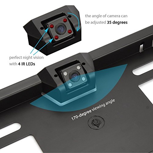 Yahe telaio targa europea con telecamera posteriore per assistenza parcheggio universale CCD HD per auto europee