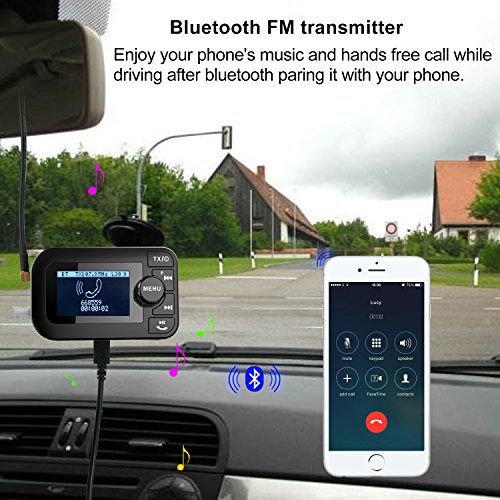 YINUO Universale 5 in 1 In-Car DAB DAB+Radio Digitale con Bluetooth trasmettitore FM e kit per auto / funzione di ricarica (DAB005 Separazione)