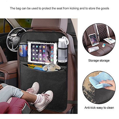 YZCX 2 Pezzi Protezione Sedili Auto Bambini Proteggi Sedile Organizzatore Sedile Posteriore Impermeabile con supporto trasparente per iPad tablet per Car SUV Minivan Camion Seats