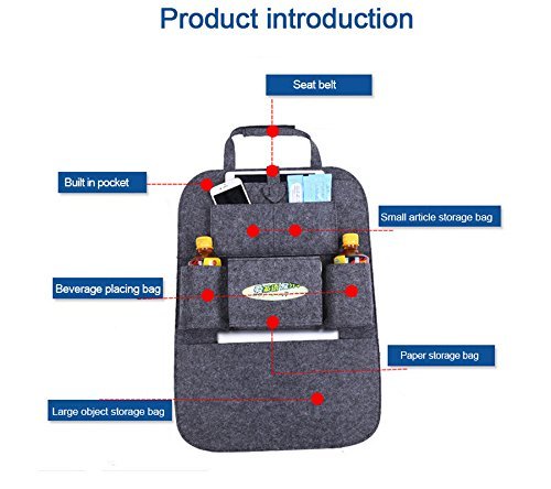 Zhizu organizer per sedile auto Car Kick Mats multi-pocket Travel Storag auto sedile posteriore bag sedile posteriore Protector per bambini