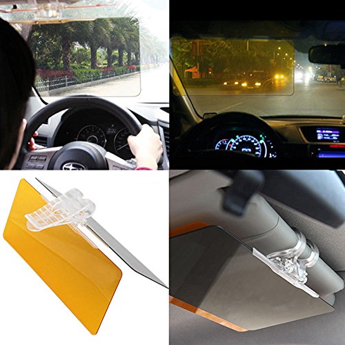 Zhuotop HD UV antiriflesso auto auto parasole Flip Down Shield universale visione diurna/notturna
