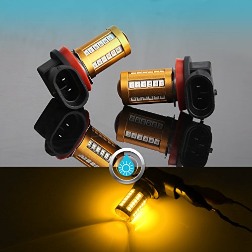 ziste LED auto luce H8 H9 H11 CREE LED fendinebbia con riflettore Mirro luce gialla LED Luce per auto, 2im Pack