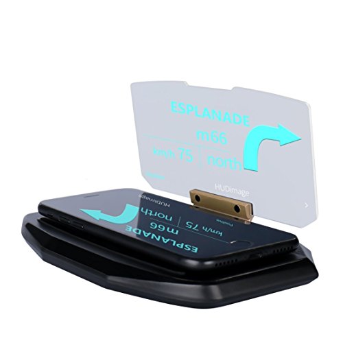 zoech Head Up Display hud per Smartphone e iPhone fino a 13,97 cm (5,5 pollici). Supporto auto GPS Navigation immagine riflettore