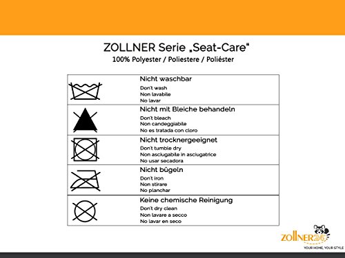 ZOLLNER24 set di 2 coprisedili / protezione sedile auto / protettore sedile macchina / proteggi sedile, colore nero, misura ca. 69x120 cm, in resistente poliestere, serie “Seat-Care”