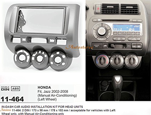 ZWNAV 11-464 Telaio di Installazione Autoradio per Honda Fit Jazz Honda Fit Jazz 2002 - 2008 Telaio di Installazione Autoradio mano sinistra n-dash Audio 2 DIN Kit di installazione telaio fascia